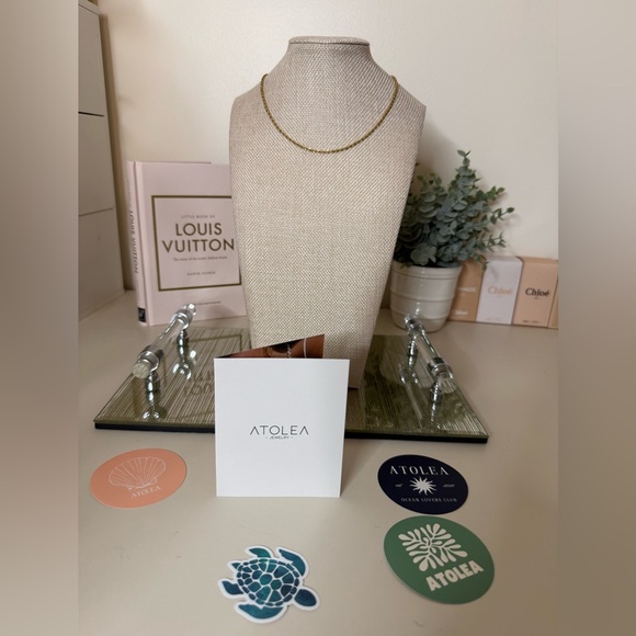 Atolea “Calvi” Rope Chain Necklace - Gold - New with Dust Bag - Picture 4 of 11